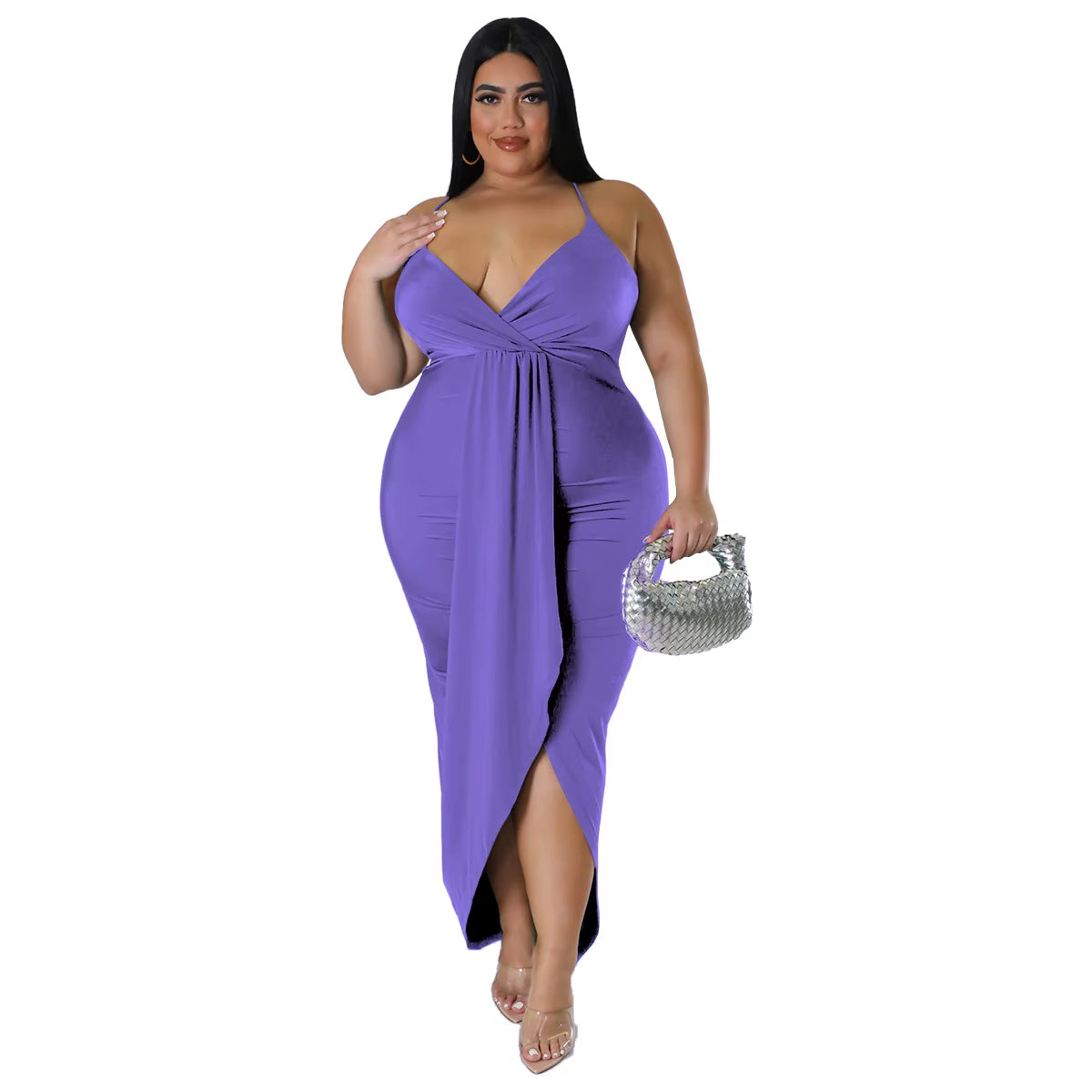 Trending Products New Arrivals Women Clothes Sleeveless V-Neck Stretch Irregular plus Size Summer Dresses