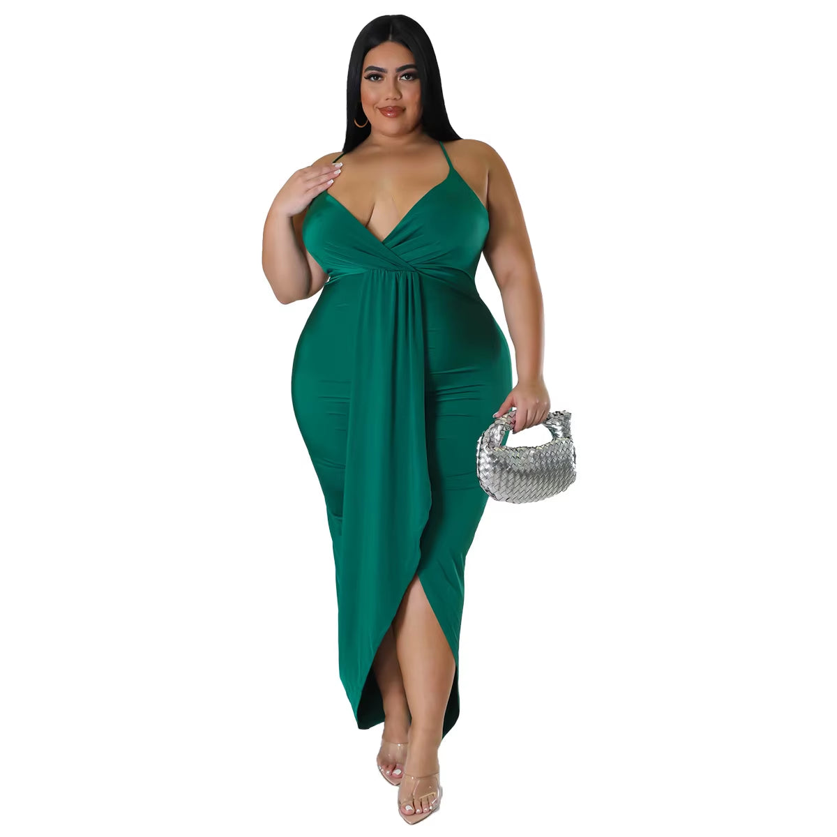 Trending Products New Arrivals Women Clothes Sleeveless V-Neck Stretch Irregular plus Size Summer Dresses